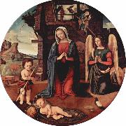 Piero di Cosimo Anbetung des Kindes painting